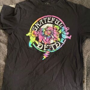 Grateful Dead Black T-Shirt with Colorful Bears